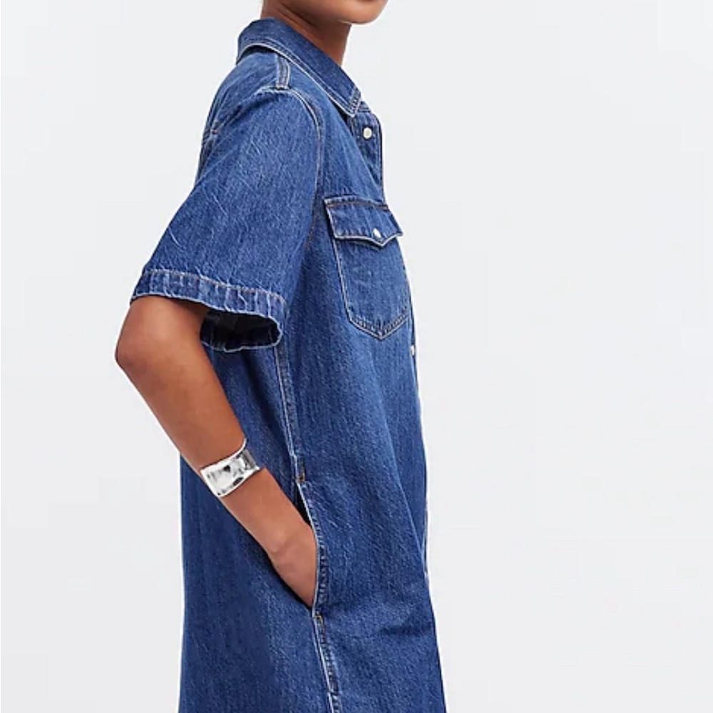 Madewell Blue Denim Mini Shirtdress - Picture 3 of 7